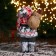 Santa Claus "In a white-red fur coat with a strap, with skis" 30 cm