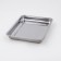 Stainless steel tray, 39.5 × 29.5 cm, thickness 1 mm, silver color