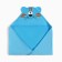 Baby towel, corner, terry, size 90x105 cm, blue color