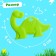 A set of teething for dinosauries tooths, 4 pcs.