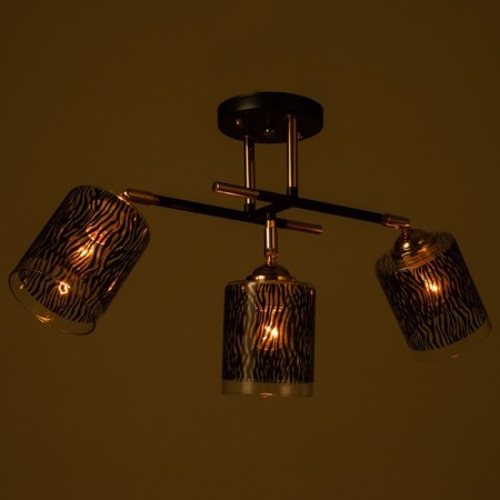 Roberta chandelier 3he27 40W black and gold 52x26x27 cm Bayerlux-2