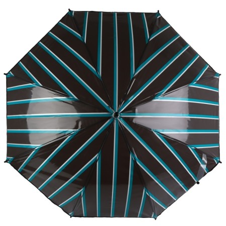 Umbrella - semi -automatic “stripes” cane, 8 spokes, r = 54 cm, gray/green color-4