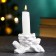 Svessel "Branch with cones" White, 10x5x6cm