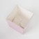 Box for flowers with PVC lid, pink, gift packaging, 12 x 12 x 12 cm