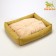 An animals bed, 60*50*15 cm, martial, synthetic winterizer, temptation. Fur, mustard