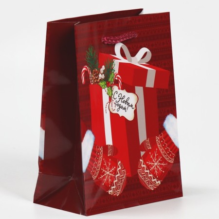 Laminated vertical package “For you”, S 12 x 15 x 5.5 cm, New Year-2