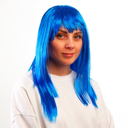 Carnival wig "beauty", blue color-1