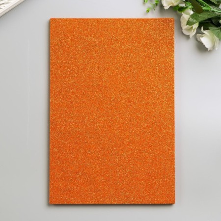 Foamiran "orange shine" 2 mm format A4 (set of 5 sheets)-1