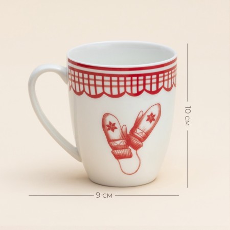 New Year's circle SL Home "Great Time", 400 ml, 9 × 10 cm, porcelain, white-1