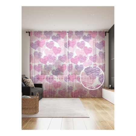 Photo "small hearts", size 145x265 cm, 2 pcs