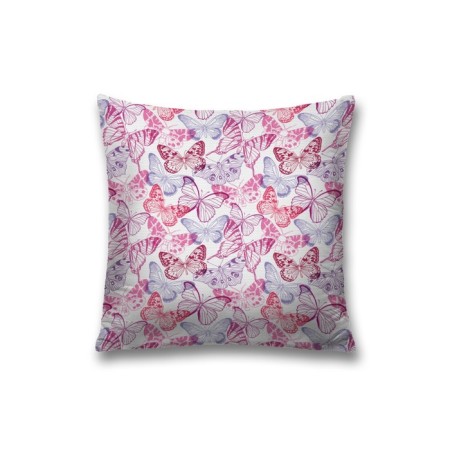 Decorative pillowcase "Bright butterflies", on lightning, size 45x45 cm