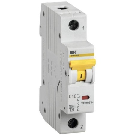 Circuit breaker automatic IEK MVA31-1-040-C 1P, 40A, 6ka