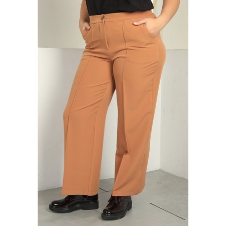 Female trousers, size 46, brown color-2
