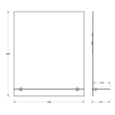 EvoForm mirror, with fatcet, shelf, 50x60 cm-1