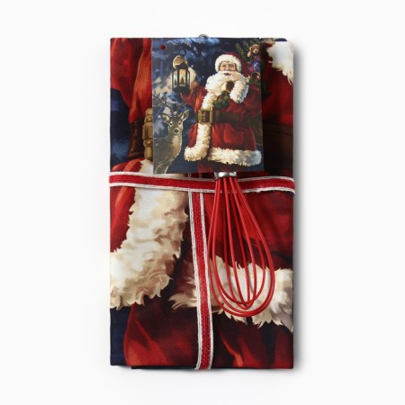 Set of gift Ethel "Happy Christmas": a towel 40x70 cm., Vennese kitchen.-6