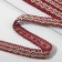 Decorative braid, 16 mm, 9.1 ± 0.5 m, burgundy/beige color