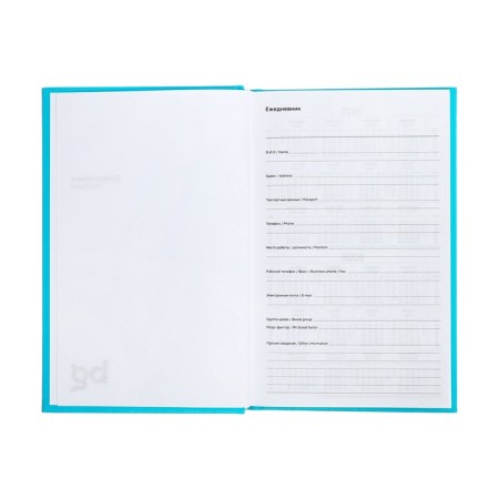 Deliciper of Leduced A5, 160 sheets, boumvinyl cover, turquoise-5