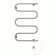 Terminus heated towel rail SH-shaped, 500x800 mm, chrome