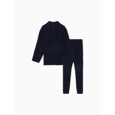 Costume (sweater and trousers) children's minku, dark blue color, height 122 cm-7