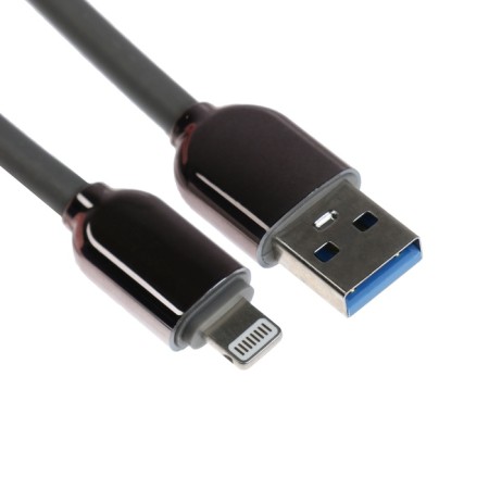 Lightning cable - USB, 6 A, TPE braid, frost -resistant, 1 meter, gray