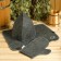Set of bath gray 3 items without embroidery (hat, mittens, rug) in film