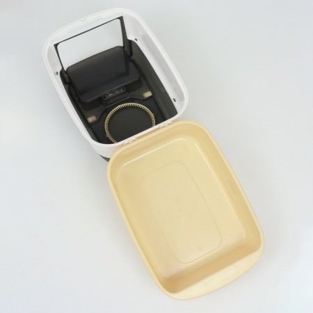 Closed transparent toilet 51 x 34 x 37 cm, yellow+scoop-14