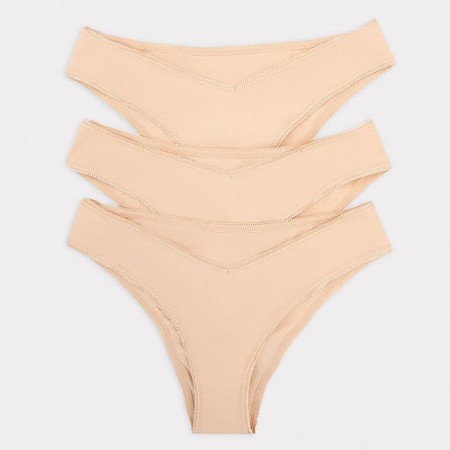Set of female panties of Brazilian (3pcs), fried almonds, size 48 (l)-2