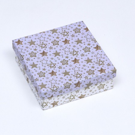 Set of square boxes, 4 in 1 "Stars", 20 x 20 x 8 cm- 14 x 14 x 5 cm-3