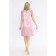 Atlas dress with lace sleeves, size 44