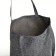 Shoper bag without fastening, from textiles, gray color