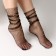 Carnival accessory, socks, black stars silver