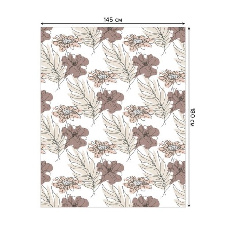 Tables on the table "Flowers", rectangular, Saten, size 145x180 cm-1