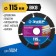 The cut-out disk for the Ushm bison 36859-115_z01, on wood, carbide grain, 115 x 22.2 mm