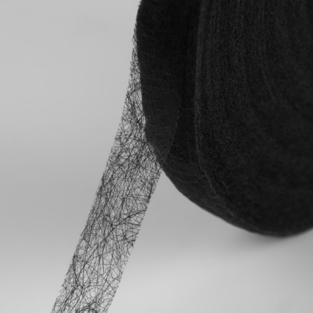 Adhesive spider web, 10 mm, 73 ± 1 m, black color