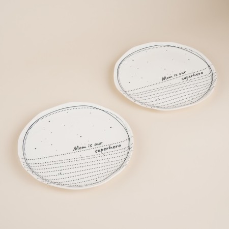 A set of porcelain plates SL Home "House", D = 21 cm, white color-2