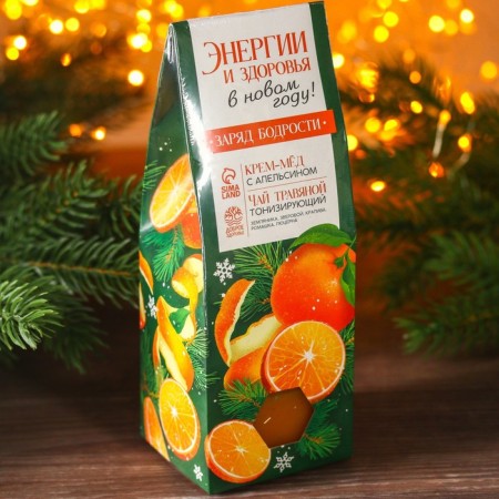 Set "Energy and Health": Herbal tea 20 g and cream-meda 120 g.-8