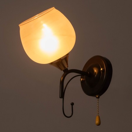 Sconces "acapouco" 1x60W E27 brown, gold 24x13x26.5cm-2
