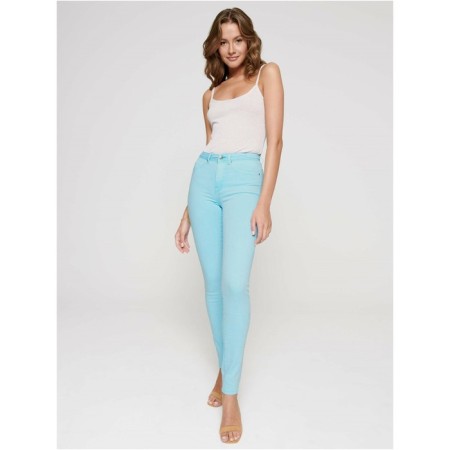 Women's jeans with a high landing CONTE ELEGANT SKINNY, size S, color Washed Aqua Blue