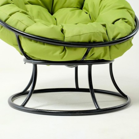 Armchair "Papasan" mini, with a green pillow, 81x68x77cm, mix-3