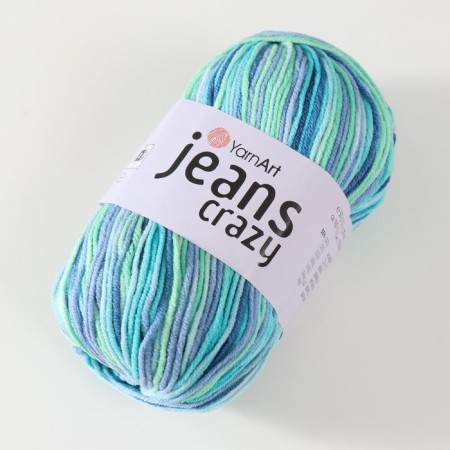 Yarn "Jeans Crazy" 55% cotton, 45% acrylic 160m/50g (7204 print)-1