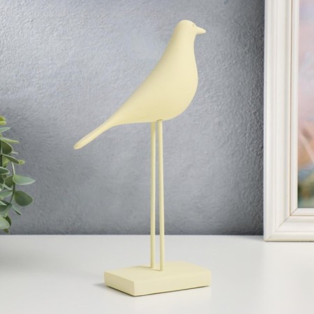 Souvenir Polystone "Bird - Long legs" White 23x17 cm-2