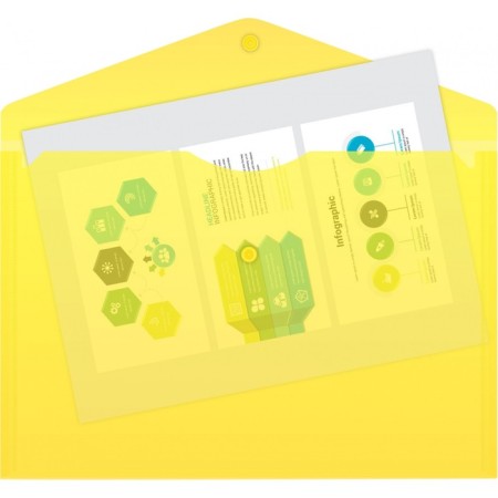 A4 button folder-converter, 120 μm, calligrata, transparent, yellow-2