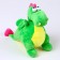 Soft toy "Dragon", with a pink back, 22 cm, green color