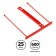 A set of mechanisms for the growth of stamm, plastic, 25 pcs., Reds