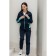 Female sports suit, size 50, dark blue color, turquoise
