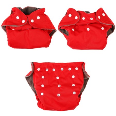 Panties-scammer, reusable, carbon-bamboo fabric, red color, from 0-36 months.-2