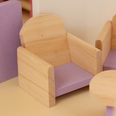 Puppet house "pink magic", with furniture-6