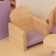 Puppet house "pink magic", with furniture
