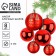 Christmas balls New Year, for the New Year, D = 6 cm, 8 pcs., Red color