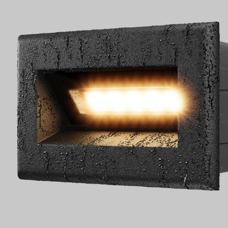 Outdoor O045SL-L3B3K, 3W, 8.4x5.4 cm, LED, 250LM, 3000K, Black Color Black-3